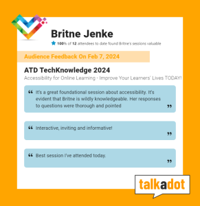 Testimonials - ATD TechKnowledge 2024