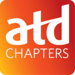 atd chapters logo - white text on a yellow to red gradient