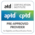 ATD Certification Institute Pre-Approved Provider badge