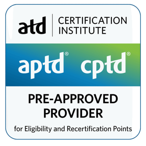 ATD Certification Institute - APTD CPTD - Pre-Approved Provider for Eligibility and Recertification Points