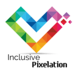 Inclusive Pixelation rainbow heart icon
